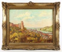 PÜTTER, Gisela (1881-1959), "Blick auf Heidelberg", Öl/Lwd., 55 x 71, besch./rest., unten links sig