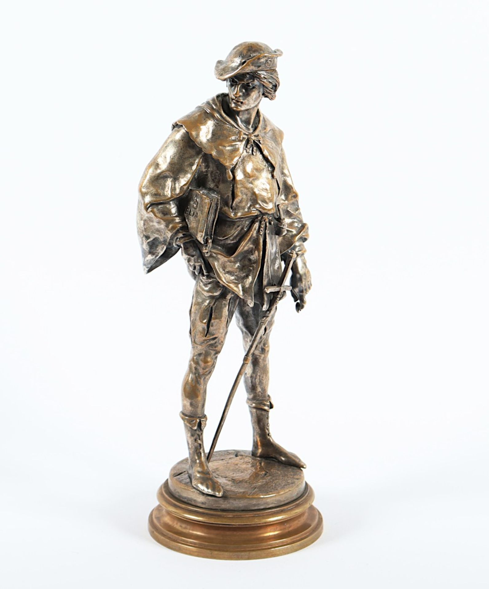 PICAULT, Emile Louis (1833-1915), "L'escholier", Bronze, H 25,5, auf dem Sockel signiert, Gießermar