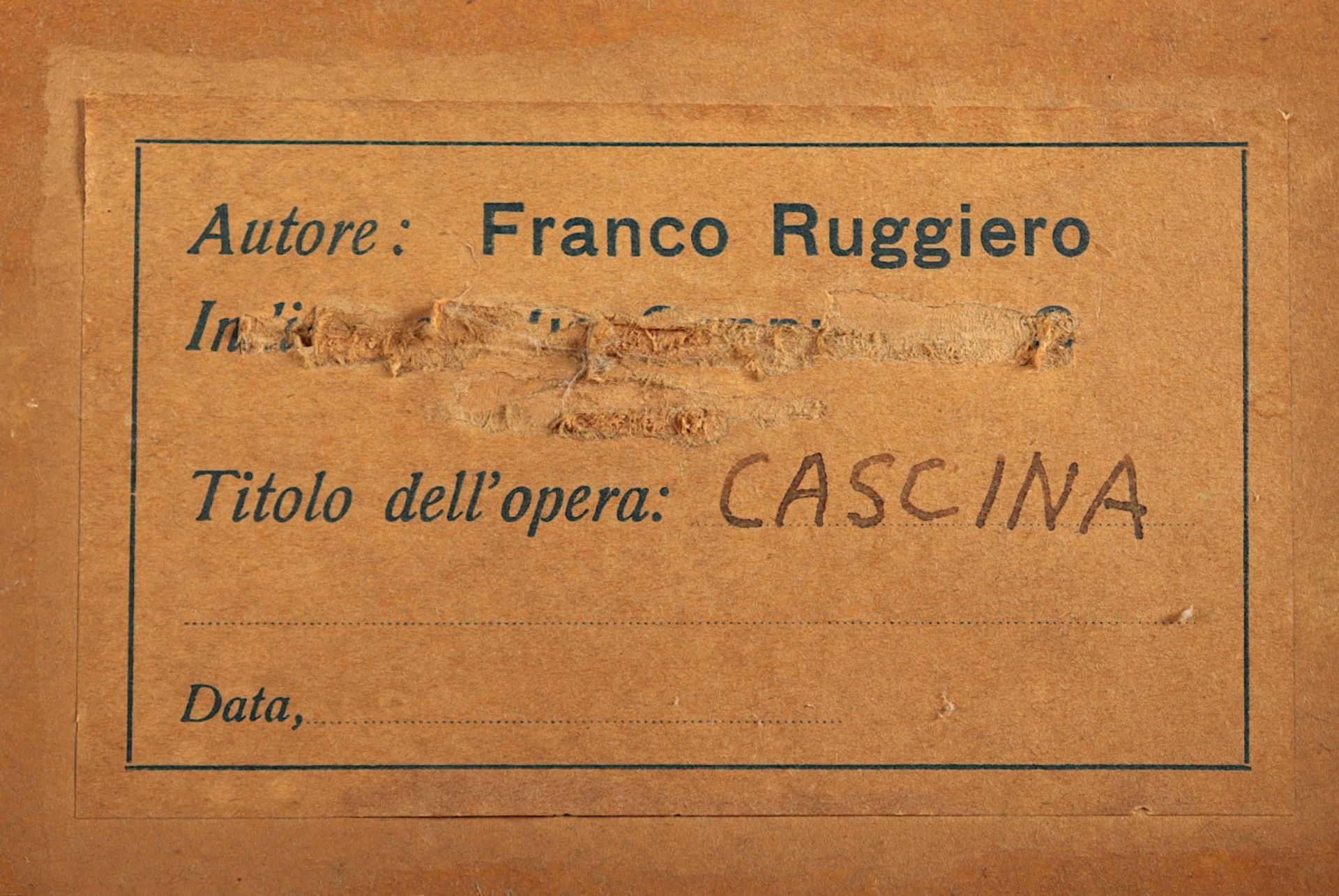 RUGGIERO, Franco (1912-1996), "Ansicht auf Cascina", Öl/Malkarton, 50 x 70, unten links signiert, R - Bild 5 aus 5