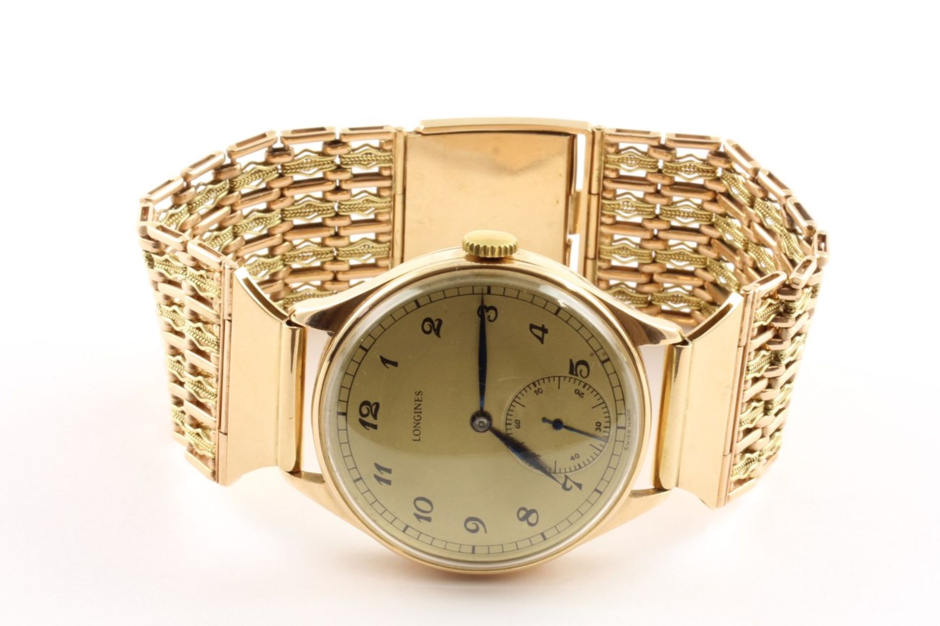 ARMBANDUHR, 583/ooo Roségold/Gelbgold, LONGINES, gangbar, ca. 1938 - Bild 7 aus 7