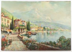 FUNICIELLO, Vincenzo (1905-ca.1955), "Partie am Comer See", Öl/Lwd., 70 x 100, unten links signiert