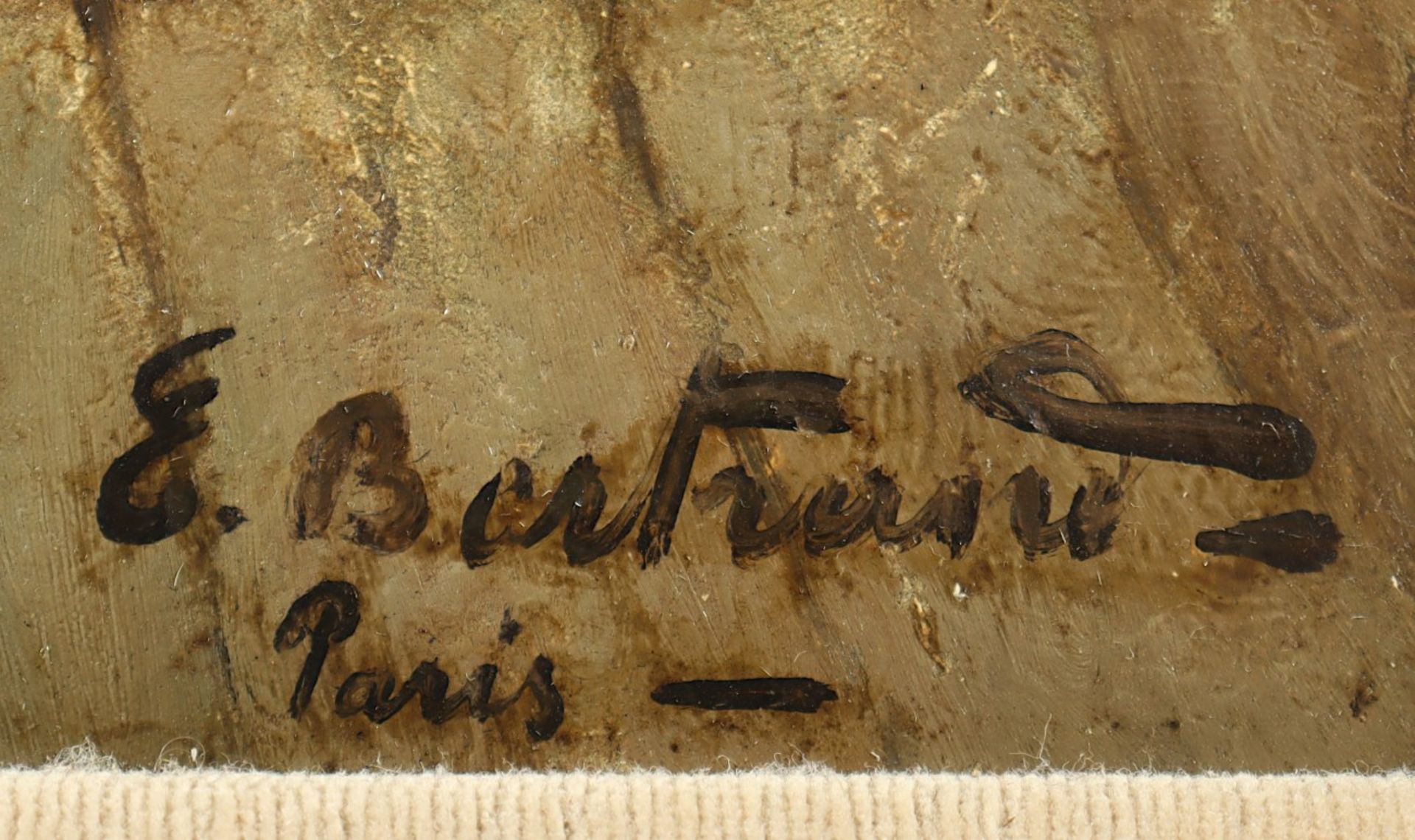 BERTRAND, E. (Frankreich E.19.Jh.), "Interieurszene", Öl/Holz, 40 x 28, unten rechts signiert und " - Bild 4 aus 4