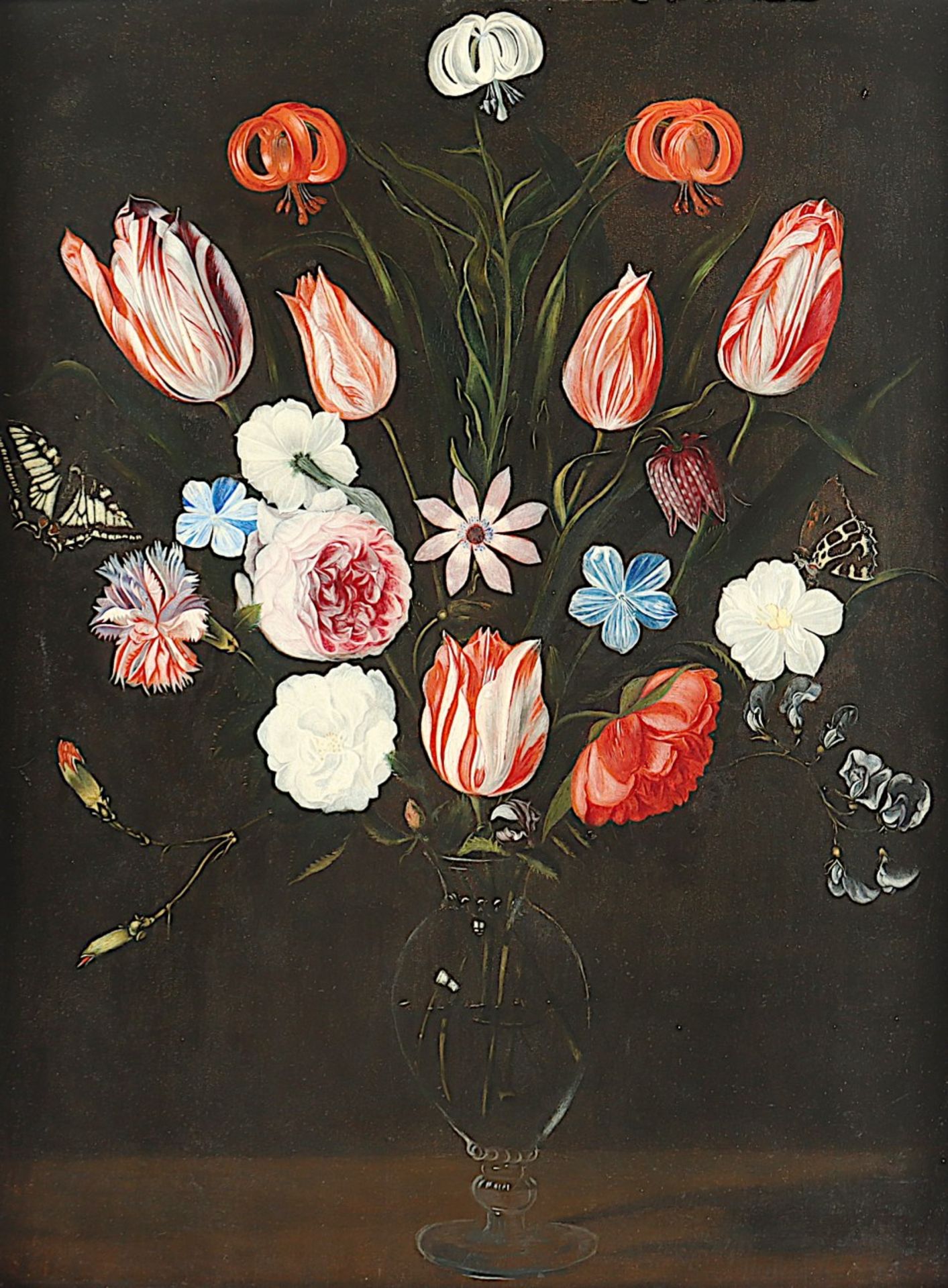 VAN KESSEL, Jan I. (1626-1679), Umkreis/Schule, "Blumenstilleben mit Schwalbenschwanz"