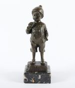 SCHMIDT-FELLING, "Der kleine Raucher", Bronze, H 19, bez. 