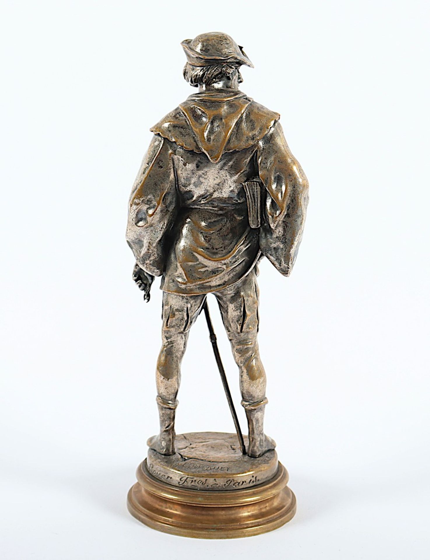 PICAULT, Emile Louis (1833-1915), "L'escholier", Bronze, H 25,5, auf dem Sockel signiert, Gießermar - Bild 3 aus 5