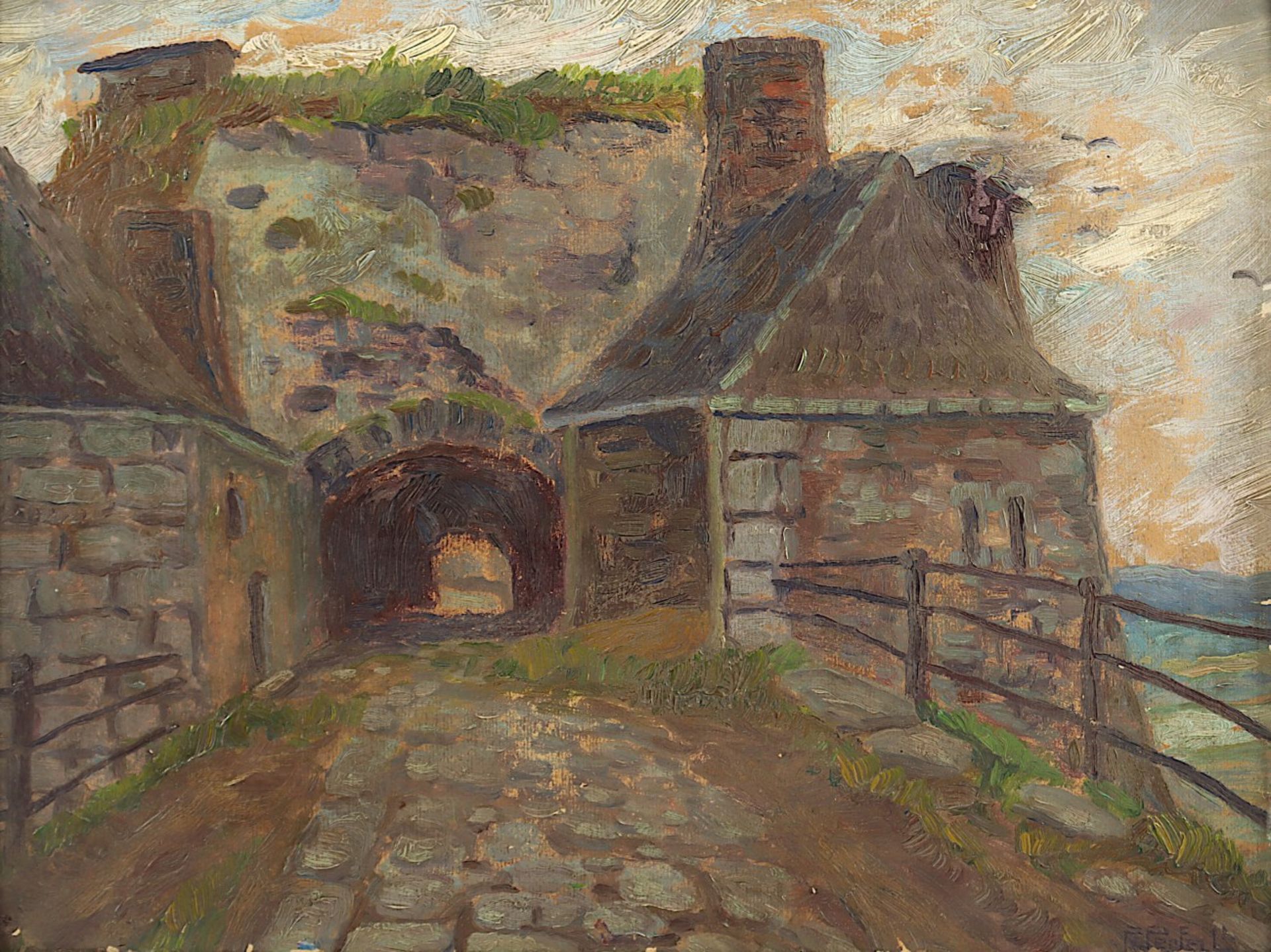 PERFALL, Erich von (1882-1961), "Am Burgtor", Öl/Malkarton, 32 x 41, besch., unten rechts signiert,