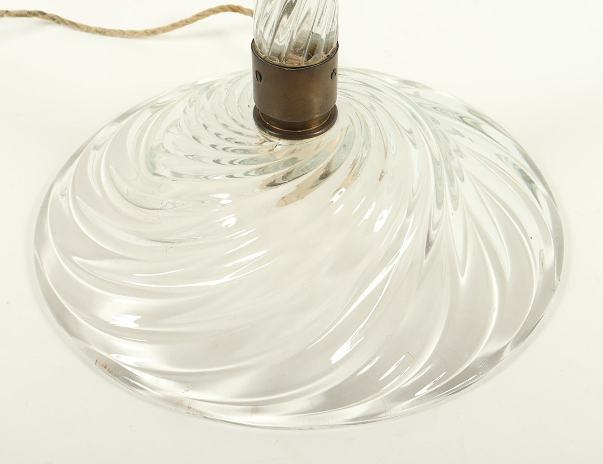 STEHLAMPE MODELL 502 "RIGATO TONDO", farbloses, spiralförmig gedrehtes Glas - Bild 4 aus 4