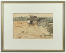 KAISER, Jean Paul (1869-1942), "Sandgrube", Mischtechnik/Papier, 24 x 37 (Passepartoutausschnitt), 