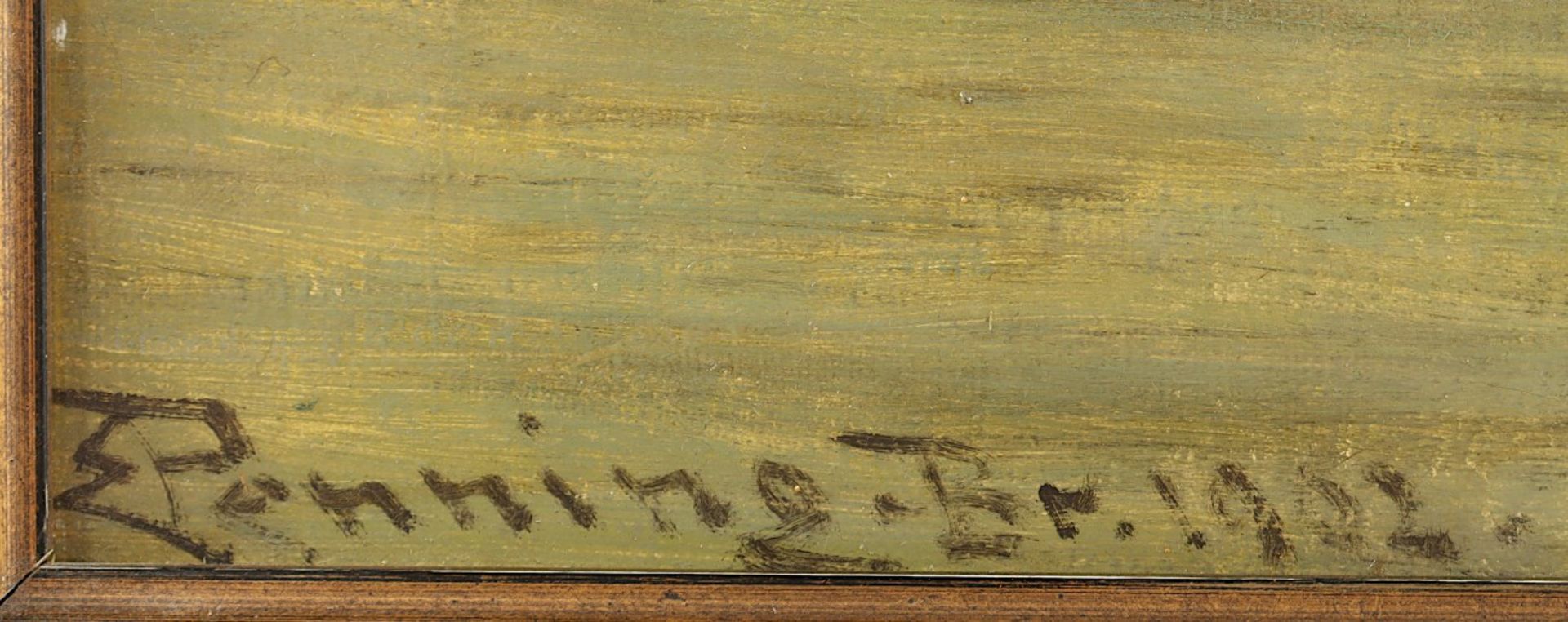 PENNING, Ernst (deutsch 1.H.20.Jh.), "Der Binger Mäuseturm", Öl/Lwd., 48,5 x 69,5, auf Holz aufgezo - Image 3 of 4