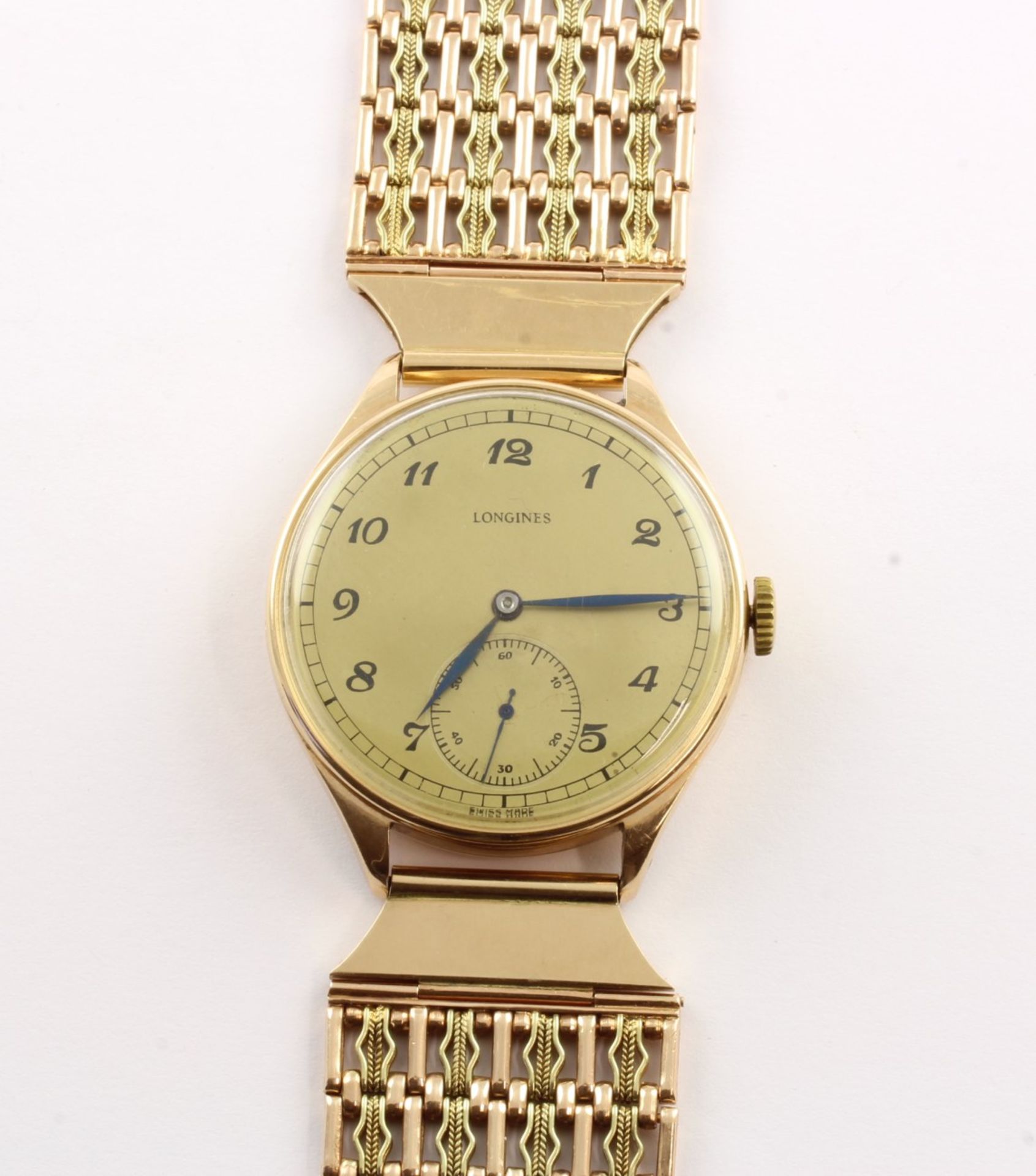 ARMBANDUHR, 583/ooo Roségold/Gelbgold, LONGINES, gangbar, ca. 1938 - Bild 6 aus 7