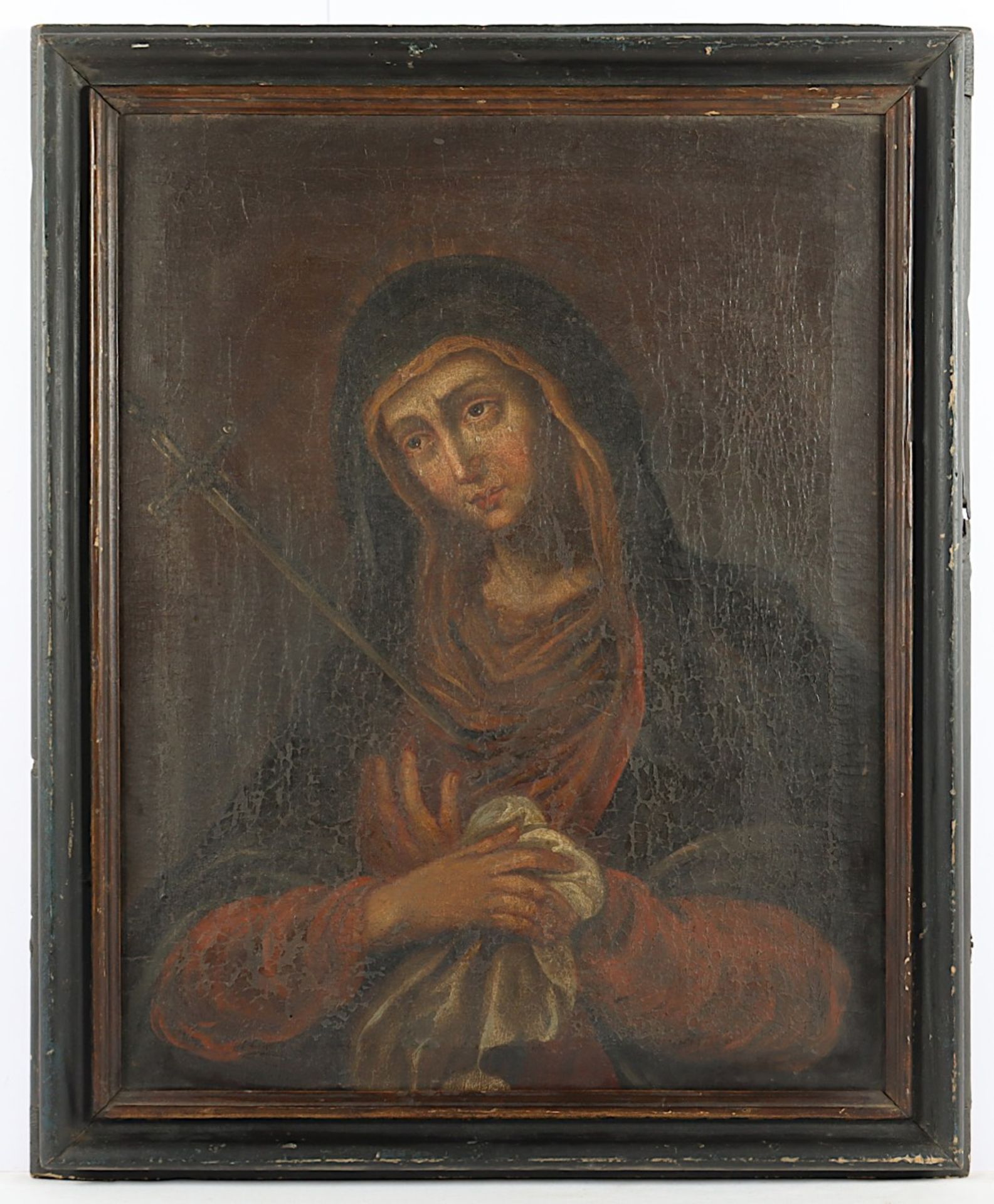 SAKRALMALER DES 18.JH., "Mater Dolorosa", Öl/Lwd., 73 x 57, besch., R. - Image 2 of 4