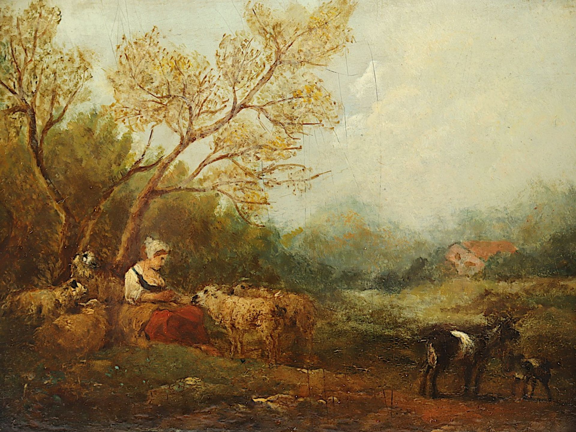 MEYER, Georg Friedrich (1735-1779), "Zwei bukolische Szenen", Öl/Holz, 12 x 16, R.  - Bild 2 aus 6