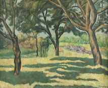 BÄRENFÄNGER, Karl (1888-1947), "Obstbäume", Öl/Lwd., 70 x 85, unten rechts signiert, R. 