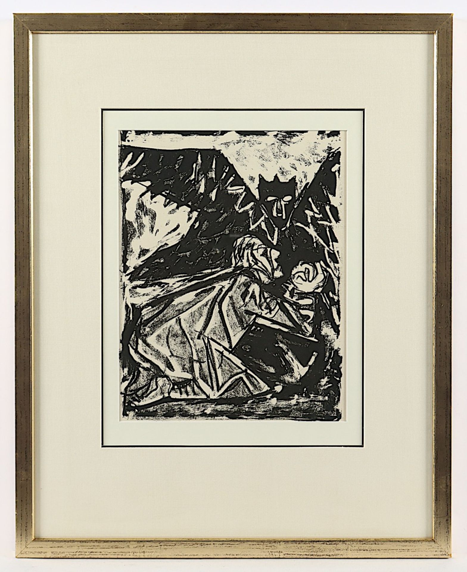 DIX, Otto, "Gethsemane", Original-Lithografie, 29 x 22, zum Matthäus-Evangelium, 1960, WV 259, R.