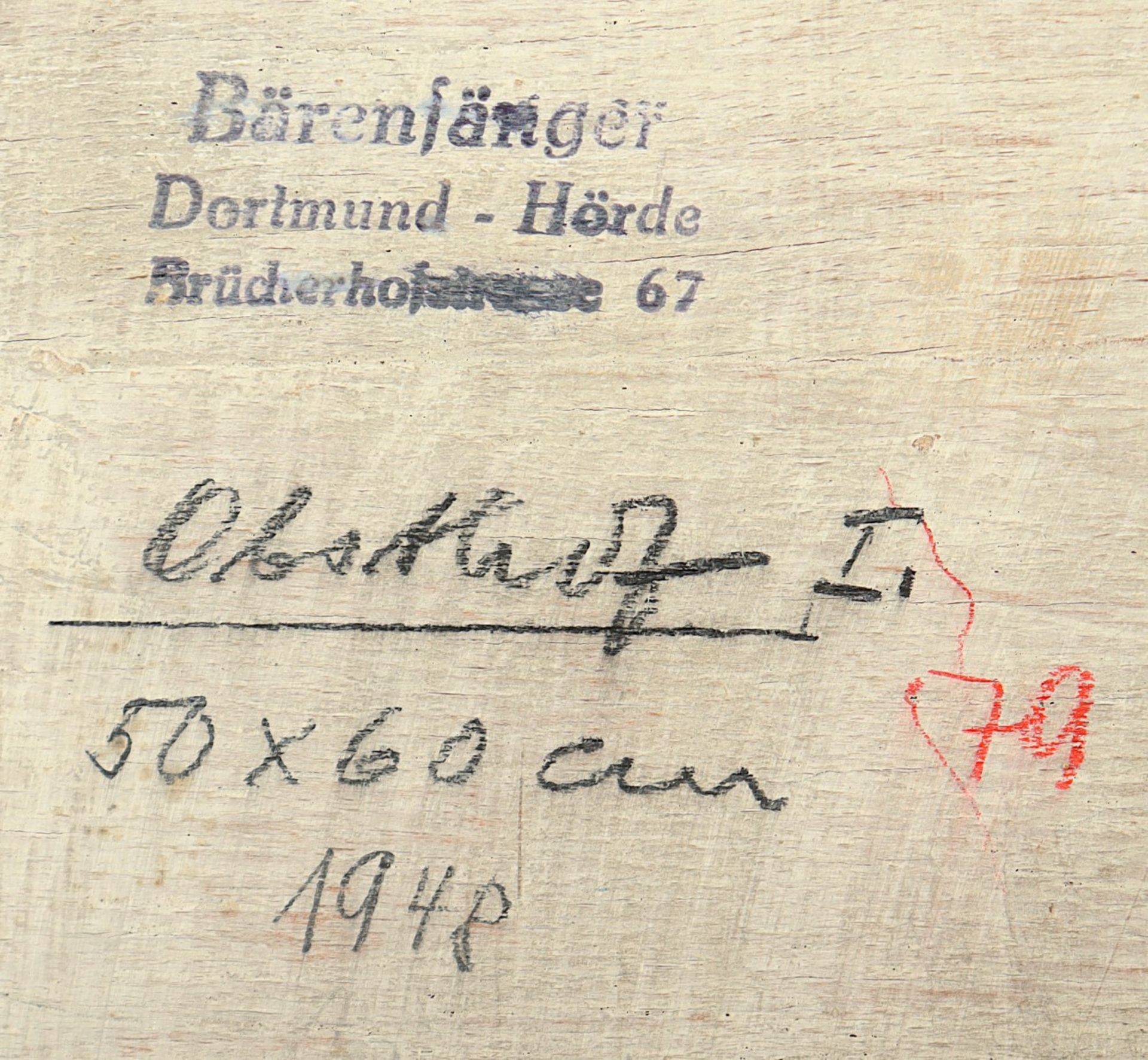 BÄRENFÄNGER, Karl (1888-1947), "Landschaft mit Bäumen", Öl/Holz, 50,5 x 60, unten rechts signiert, - Image 4 of 4