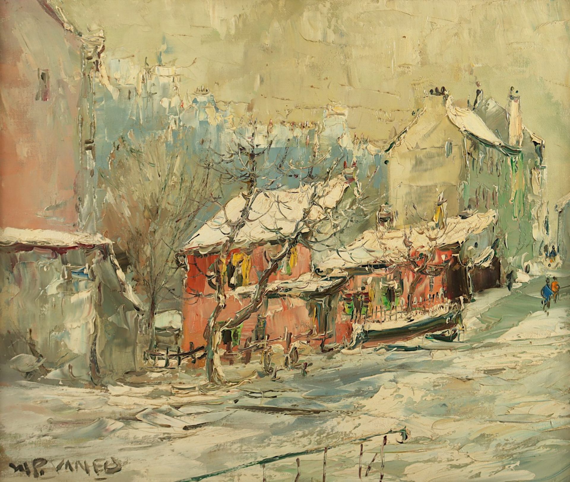 PRESCHER VAN ED, Walter (1916-1988), "Blick auf das Kabarett Le Lapin Agile auf Montmartre in Paris