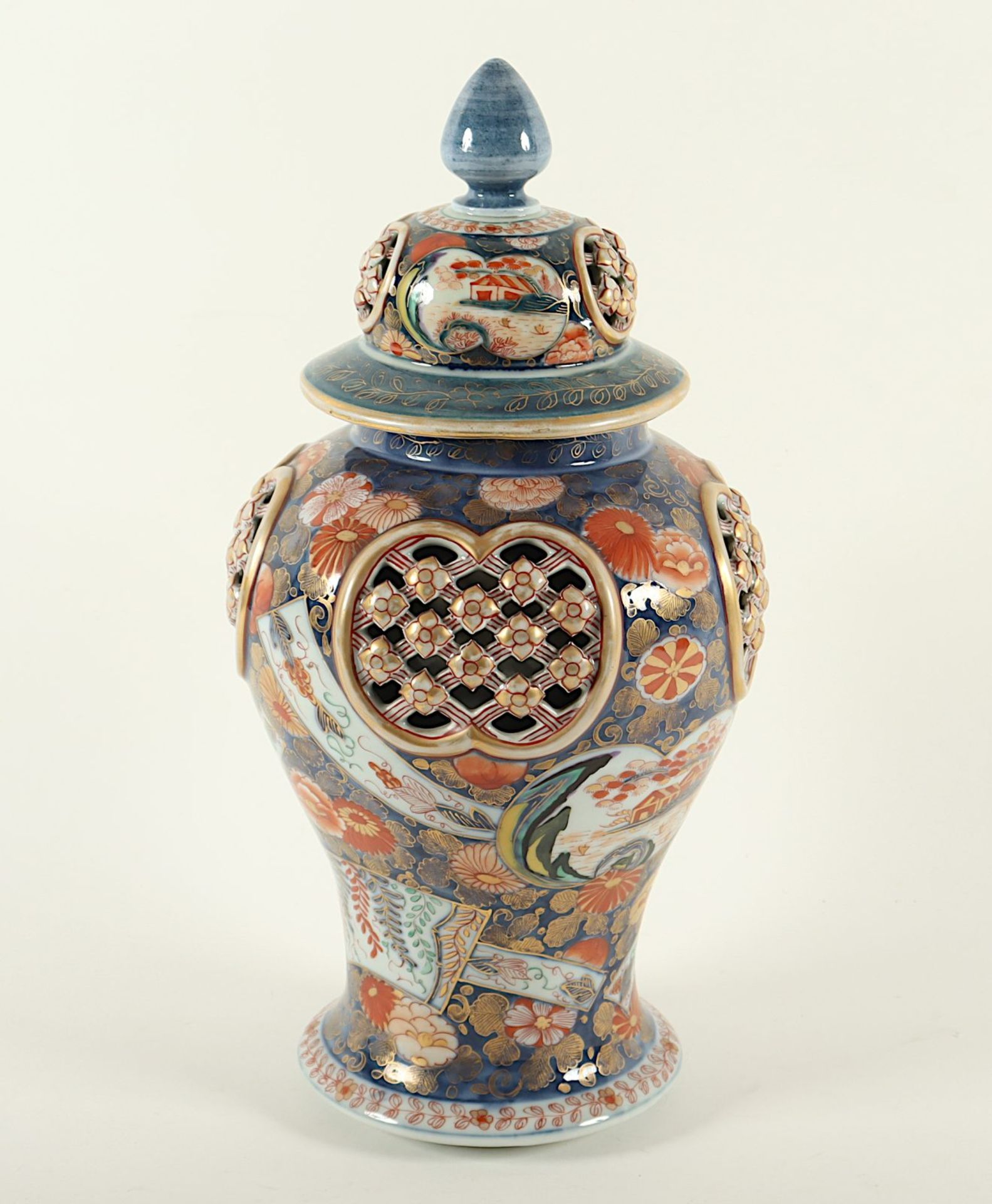 IMARI-DECKELVASE, wohl DELFT - Bild 4 aus 6