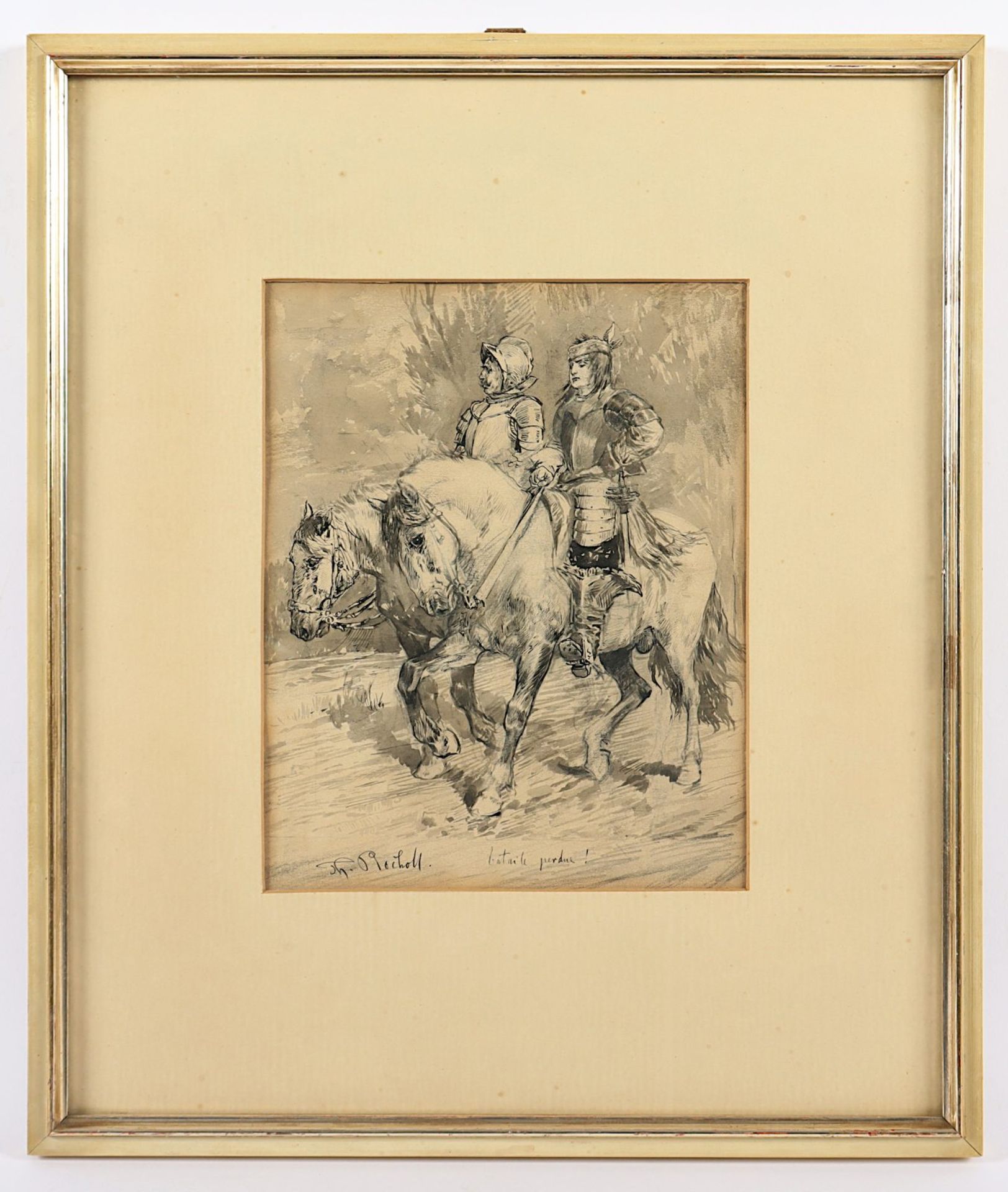 ROCHOLL, Theodor Rudolf (1854-1933), "Zwei reitende Soldaten", R.