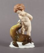 Figur "Putto mit Seehund", Fritz, Rosenthal, 1940