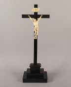 Kruzifix, Elfenbein, Holz, um 1800