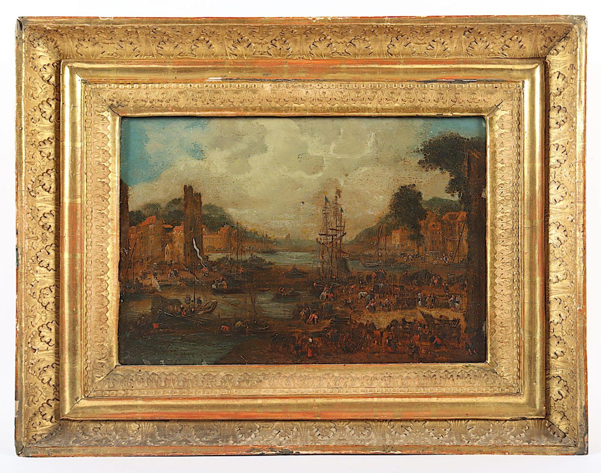 BEELT, Cornelis (1661-ca.1702), zugeschrieben, "Hafenszene", R. - Bild 2 aus 8