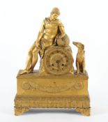 Figurenpendule, Bronze, FRANKREICH, um 1840