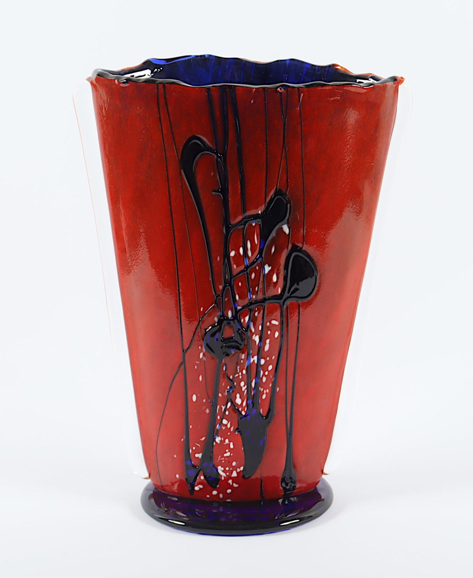 Vase, Glas, signiert Jiri Suhajek (*1943) - Bild 2 aus 3