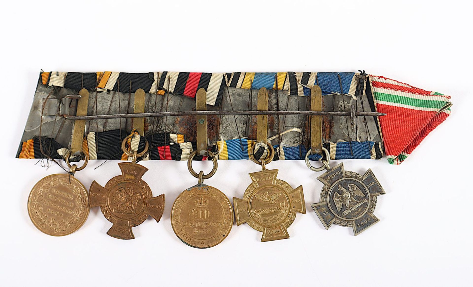 Ordensspange mit 5 Auszeichnungen, Preussen, 1864 1866 1870-71 - Bild 2 aus 2