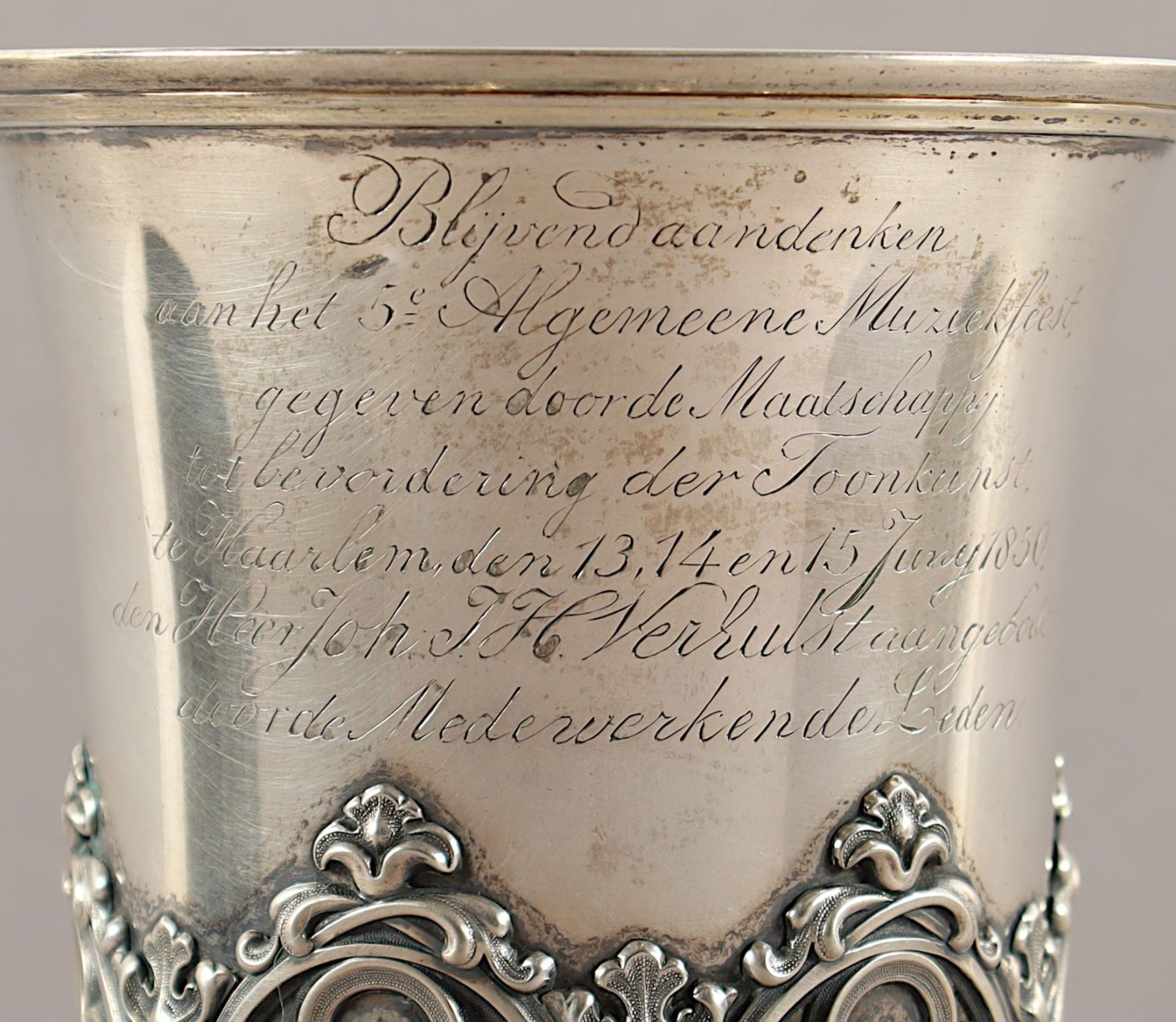 Pokal, Peter Bruckmann, Heilbronn, um 1850, Wappen Haarlem, Johannes Verhulst - Bild 3 aus 4