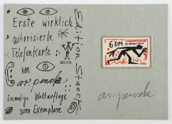 Penck, A.R., Telefonkarte, ungerahmt