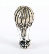 Miniatur Heissluftballon, Silber, Deutsch, 20.Jh.