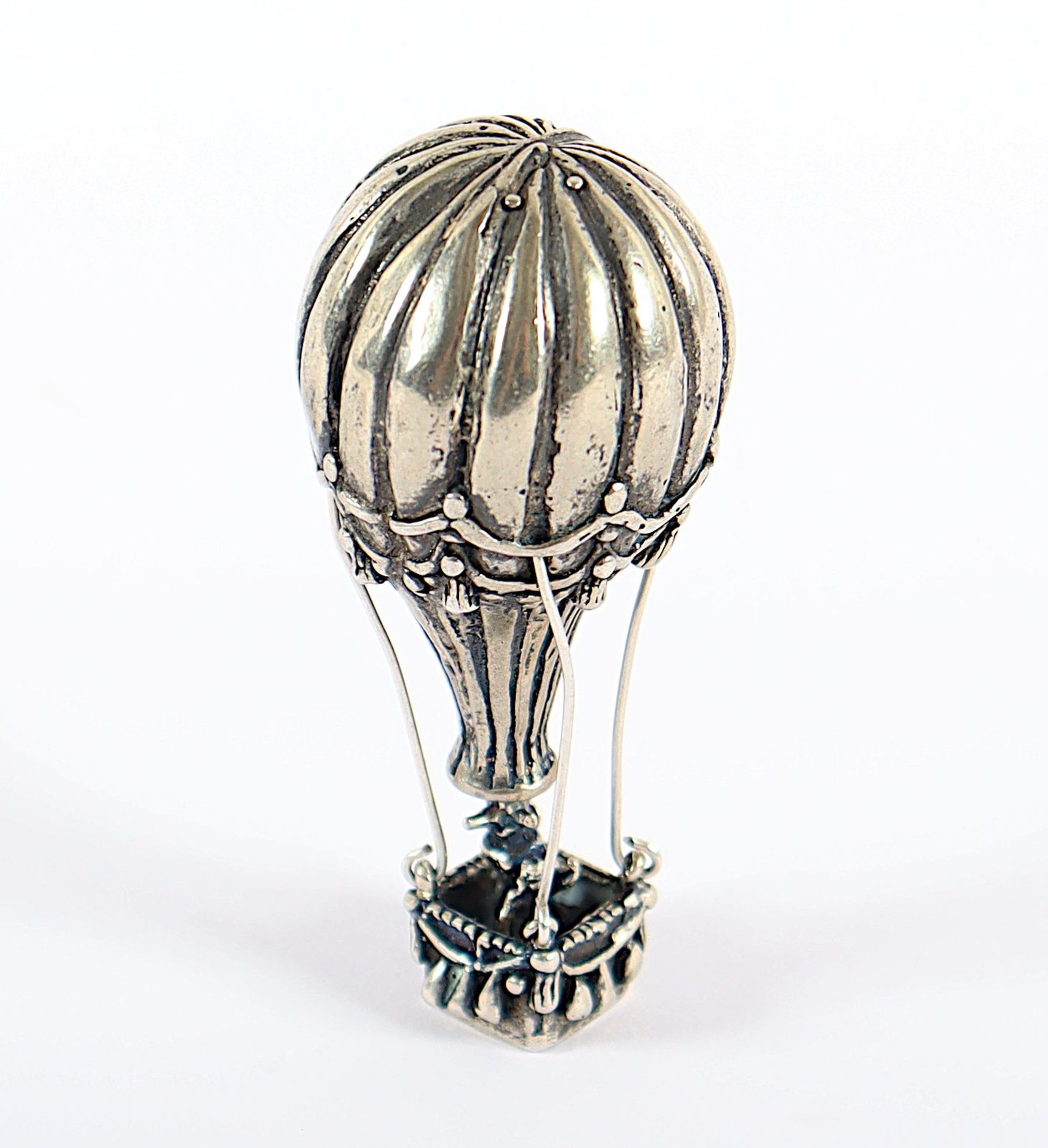 Miniatur Heissluftballon, Silber, Deutsch, 20.Jh.