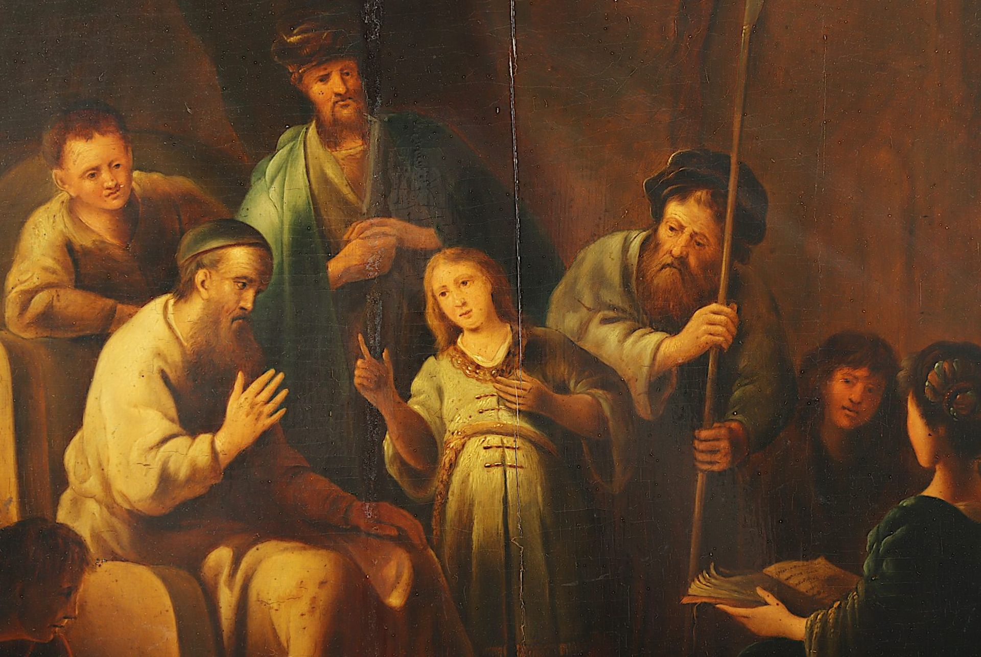 DE WET, Gerrit (1616-1674), Nachfolge/Schule, "Jesus im Tempel", R. - Image 3 of 5