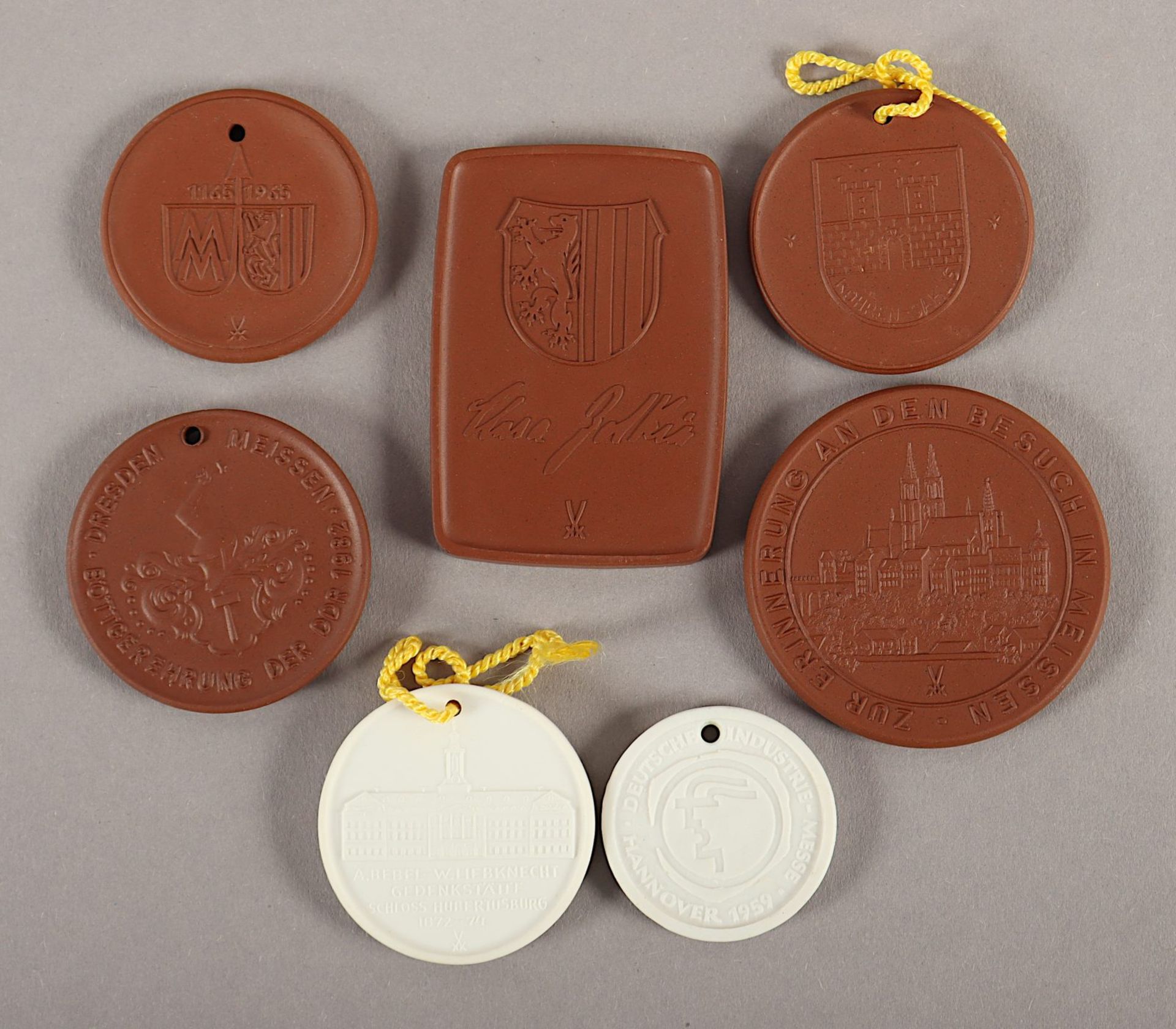 Konvolut Münzen, Böttgersteinzeug, MEISSEN - Bild 2 aus 3