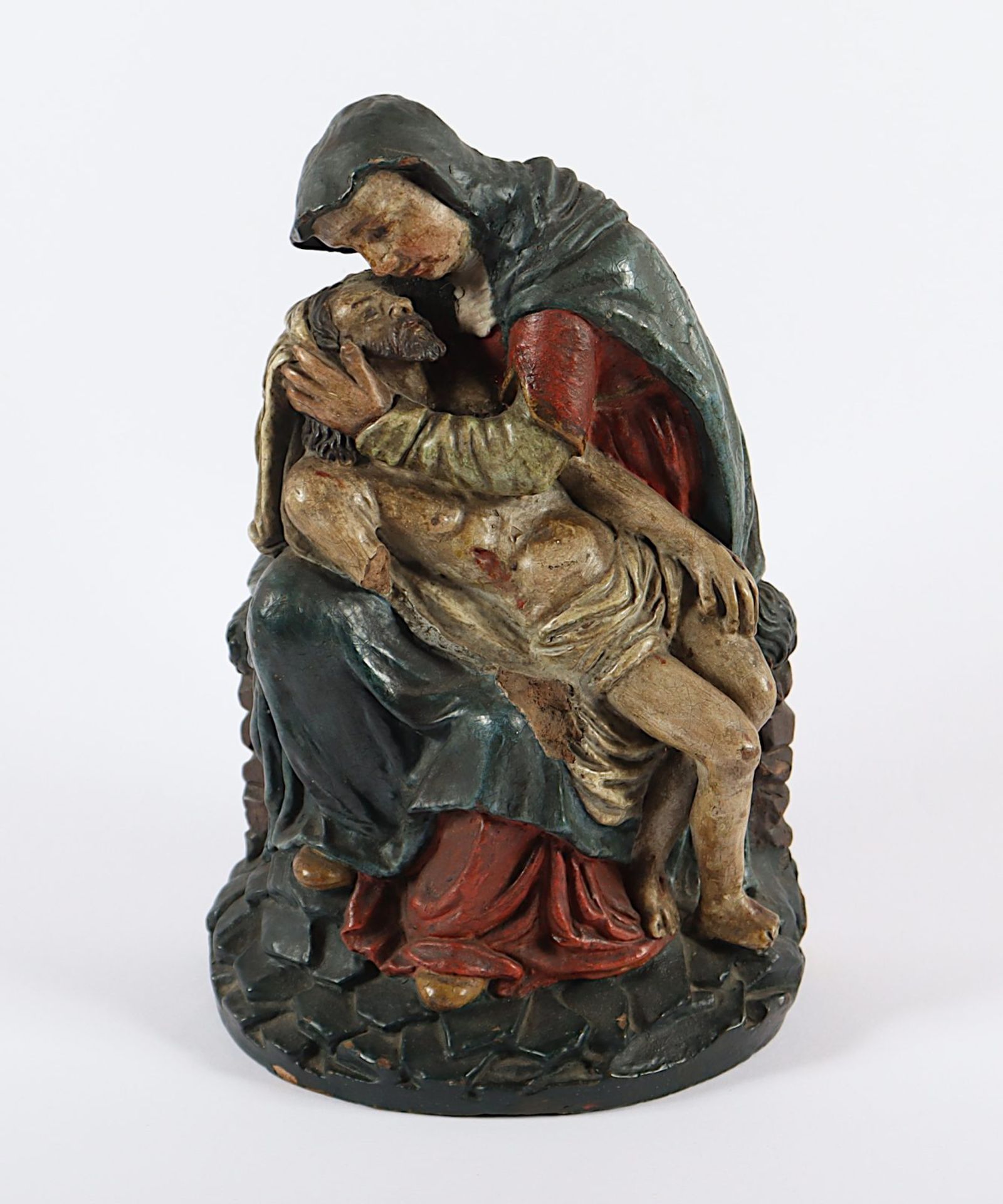 PIETA, Keramik, polychrom, besch.