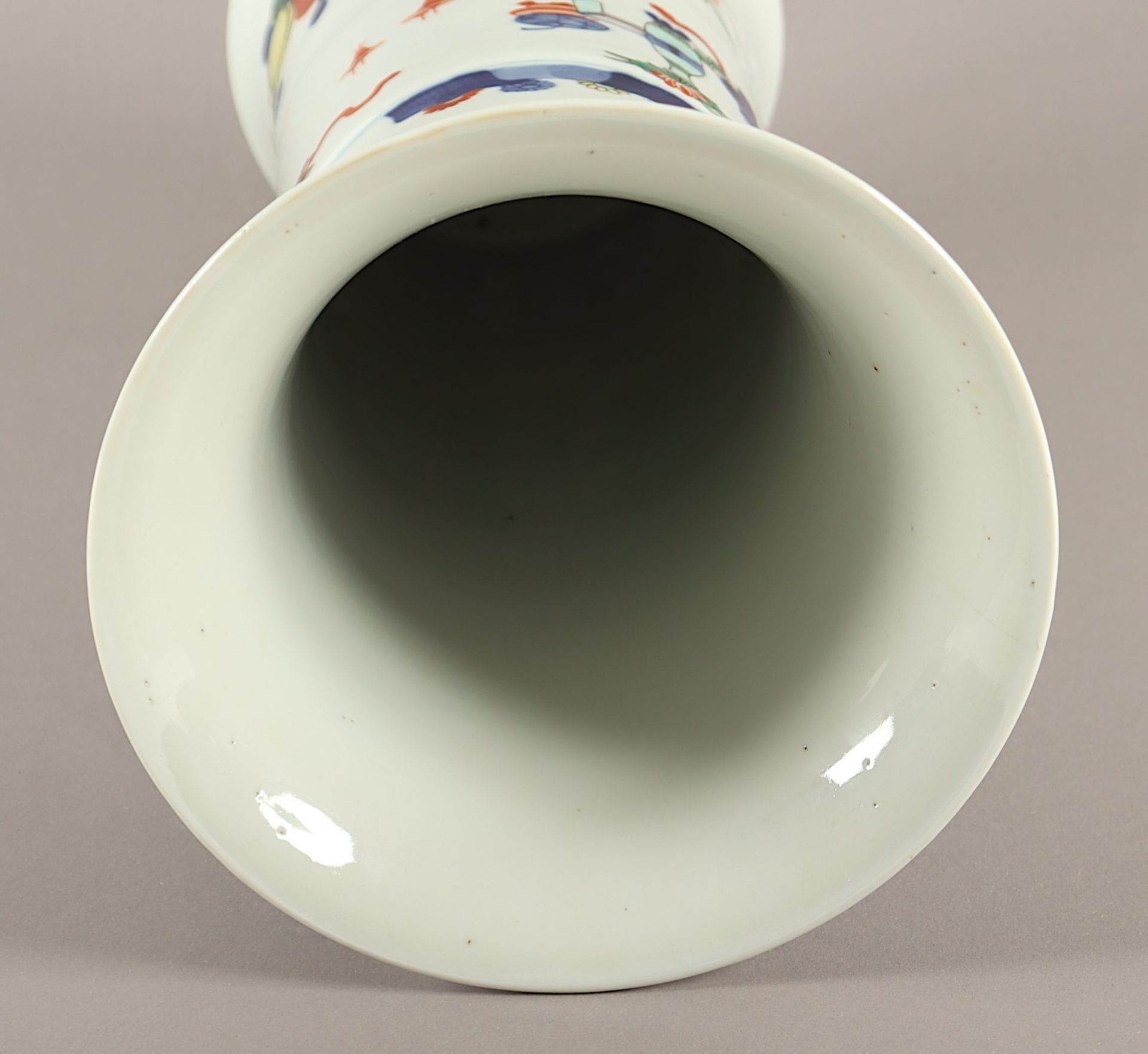 Gu-förmige Vase, Porzellan, CHINA - Bild 5 aus 6