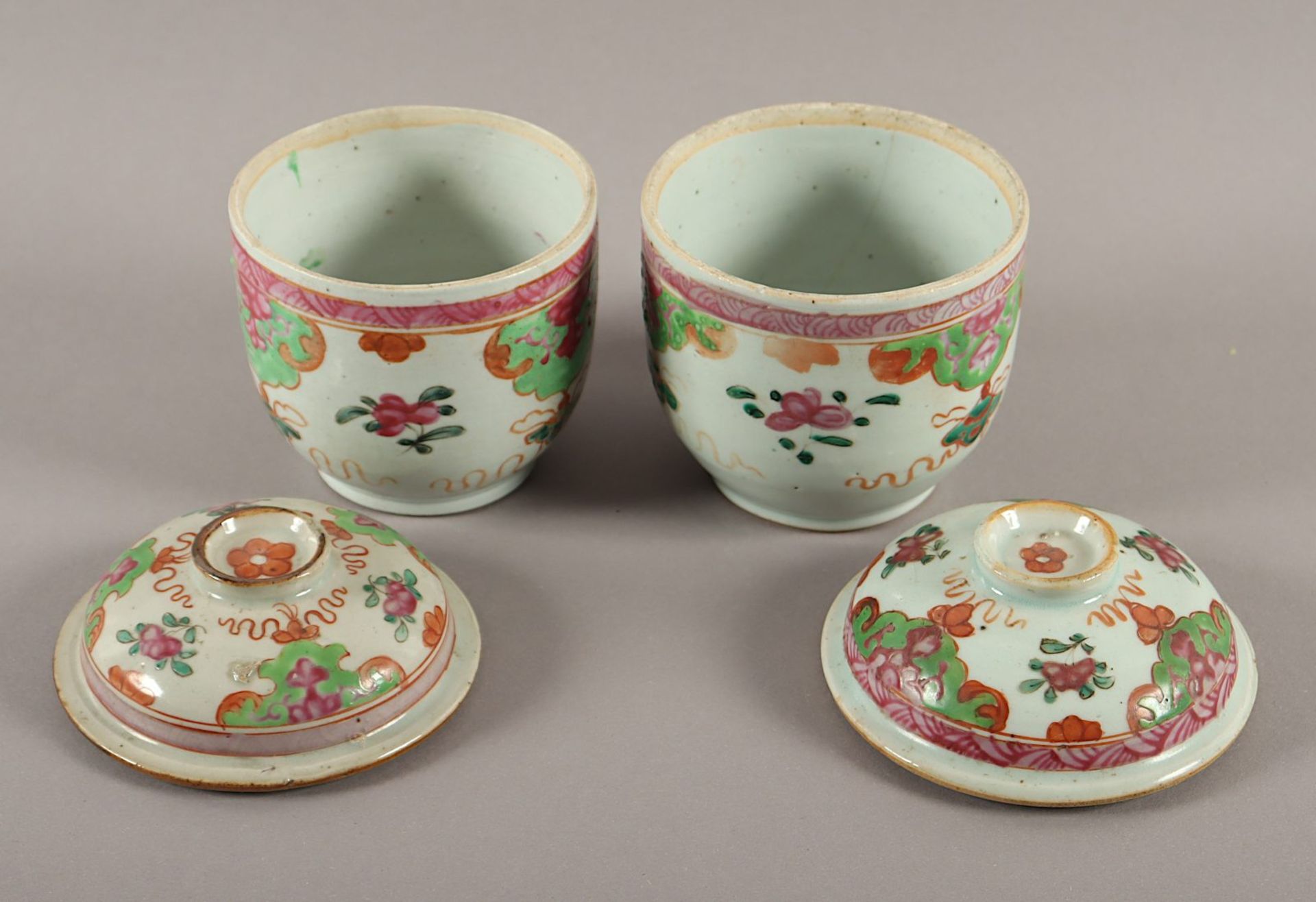paar Deckelschalen, Porzellan, CHINA, um 1800 - Image 2 of 3