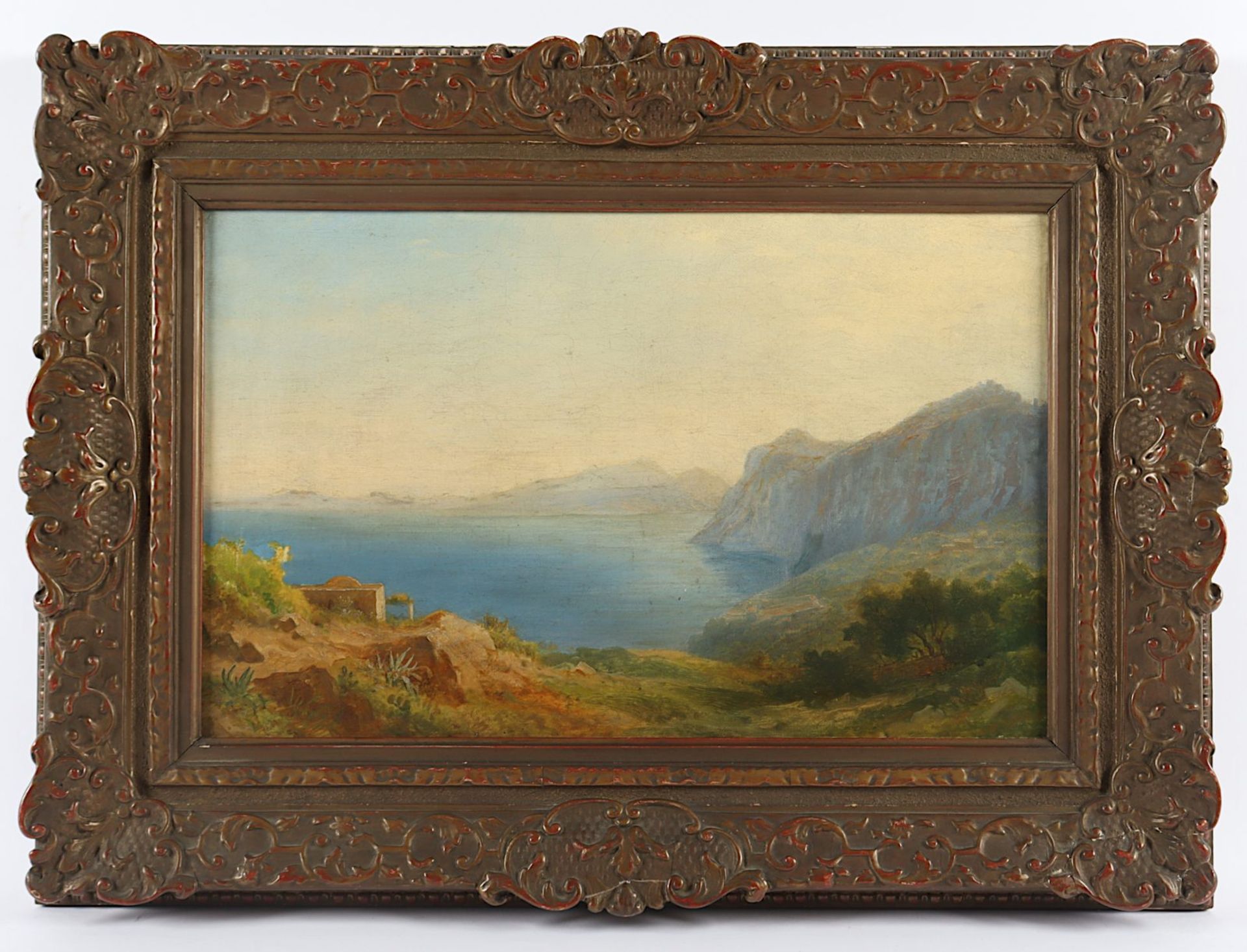 Morgenstern, Carl (1811-1893), zugeschr., "Blick von Capri auf Monte S. Angelo und Vesuv", R. - Bild 2 aus 5