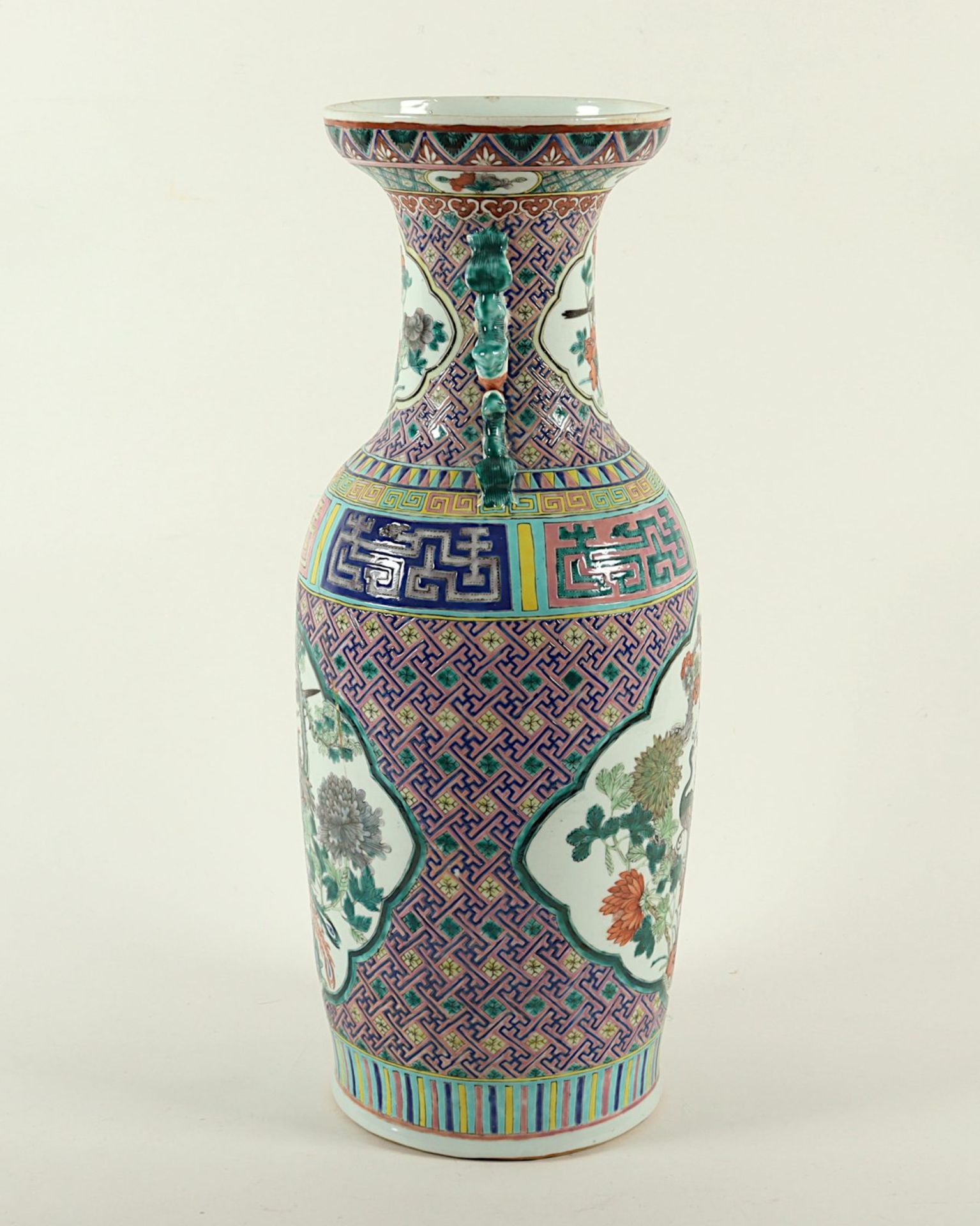 Vase, Porzellan, famille rose, China - Image 4 of 6