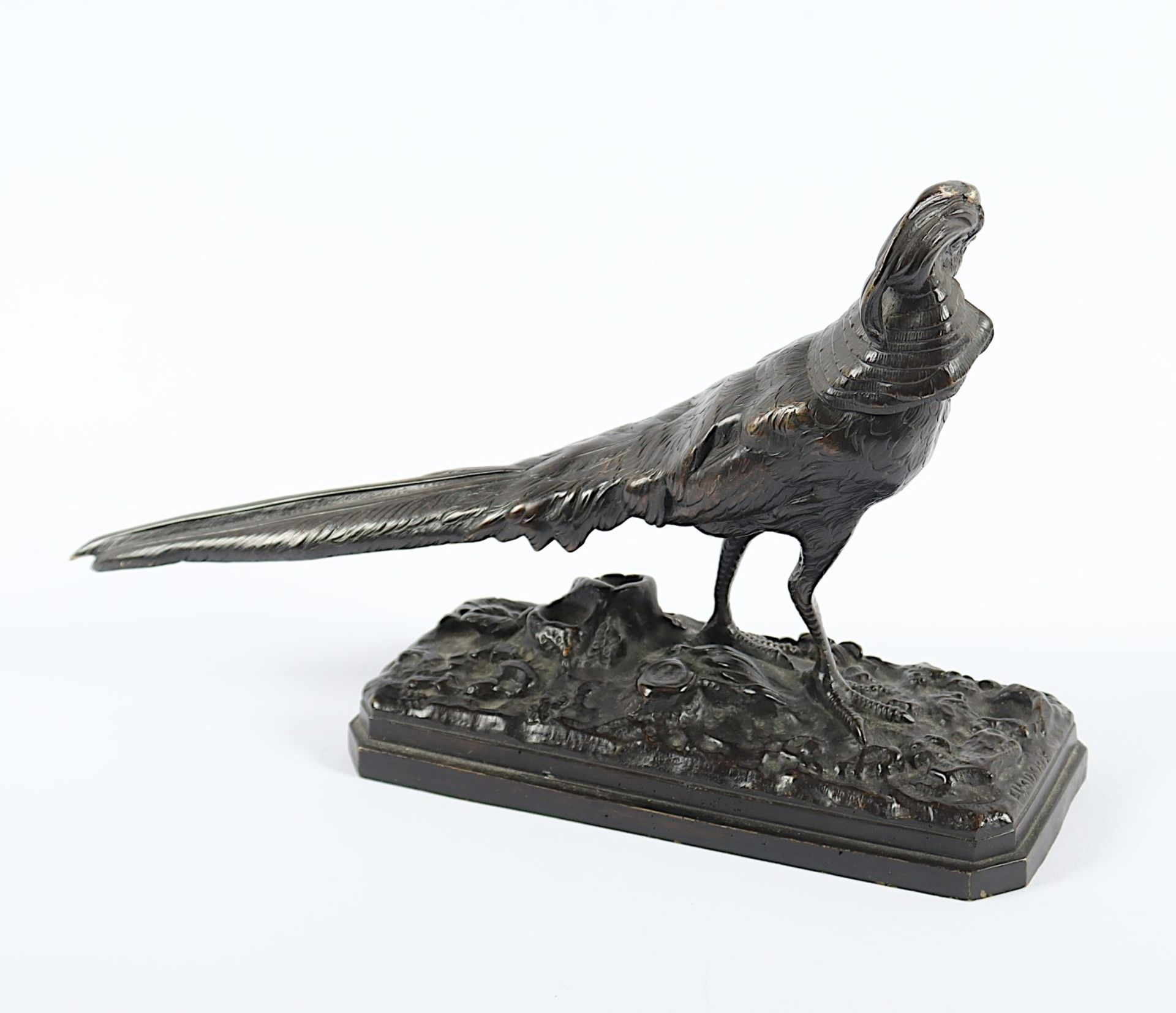 Trodoux, Henri Emile Adrien, "Fasan", Bronze - Bild 2 aus 3
