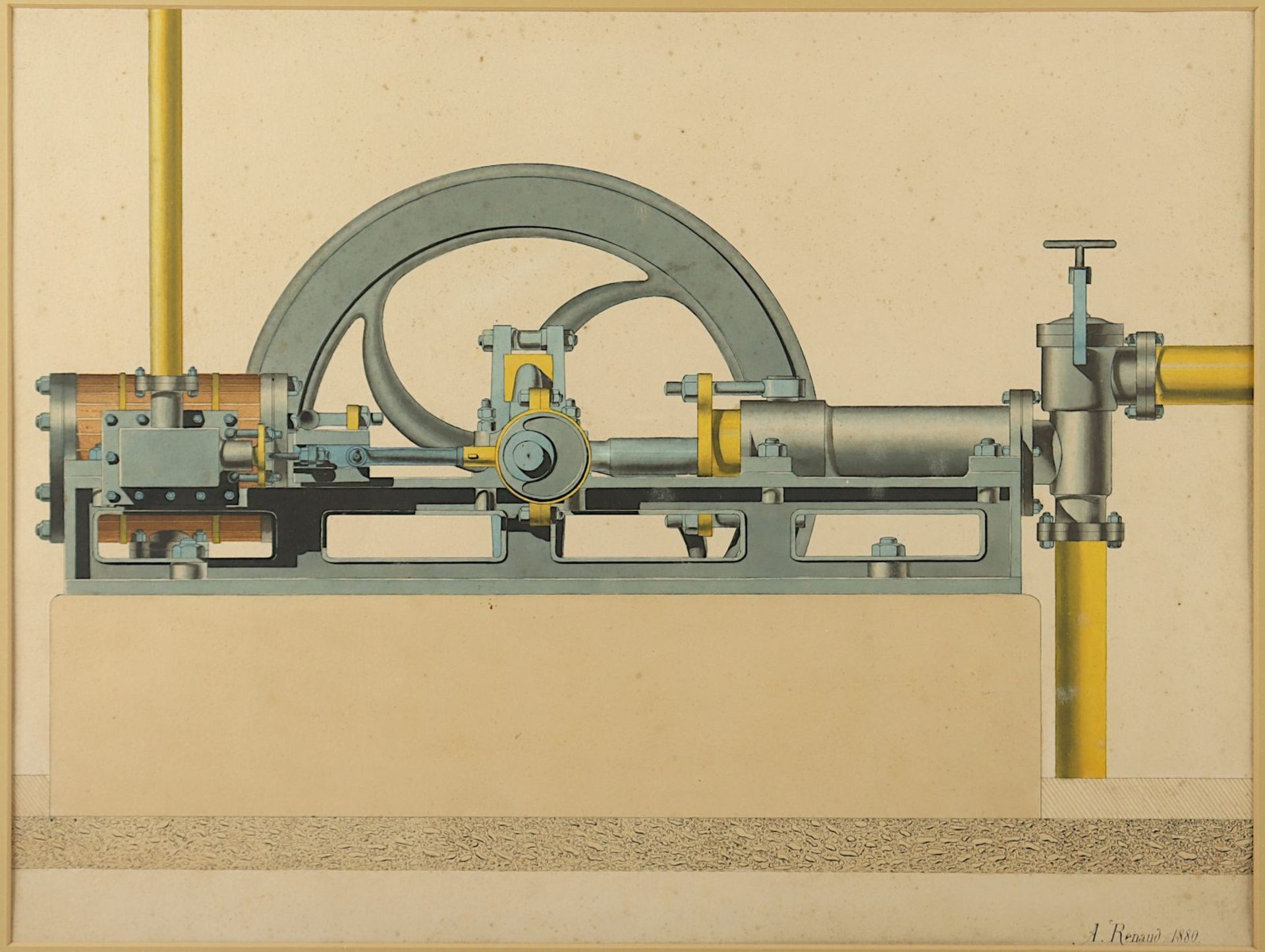 RENAUD, Adrien (Frankreich E.19.Jh.), "Pumpwerk", R. - Bild 2 aus 3