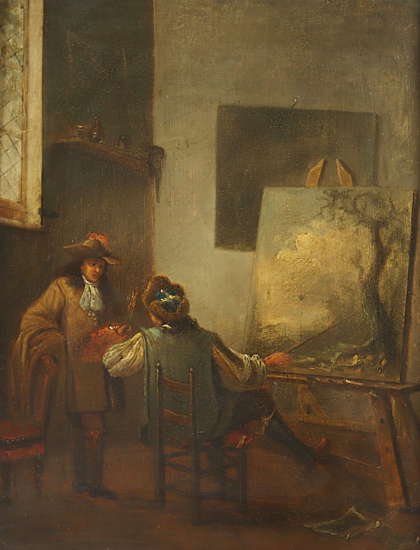 FLÄMISCH 17.JH., "Im Atelier des Malers", R.