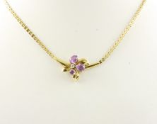 Amethyst-Collier, 585/ooo GG, Brill.