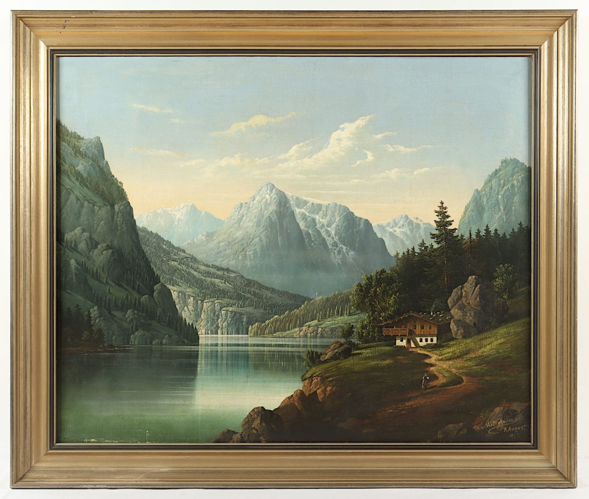 MITTENHUBER, B. (Österreich 2.H.19.Jh.), "Alpensee", besch., R. - Image 2 of 4