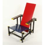 Sessel - Red and Blue, Gerrit T. Rietveld, Quittung