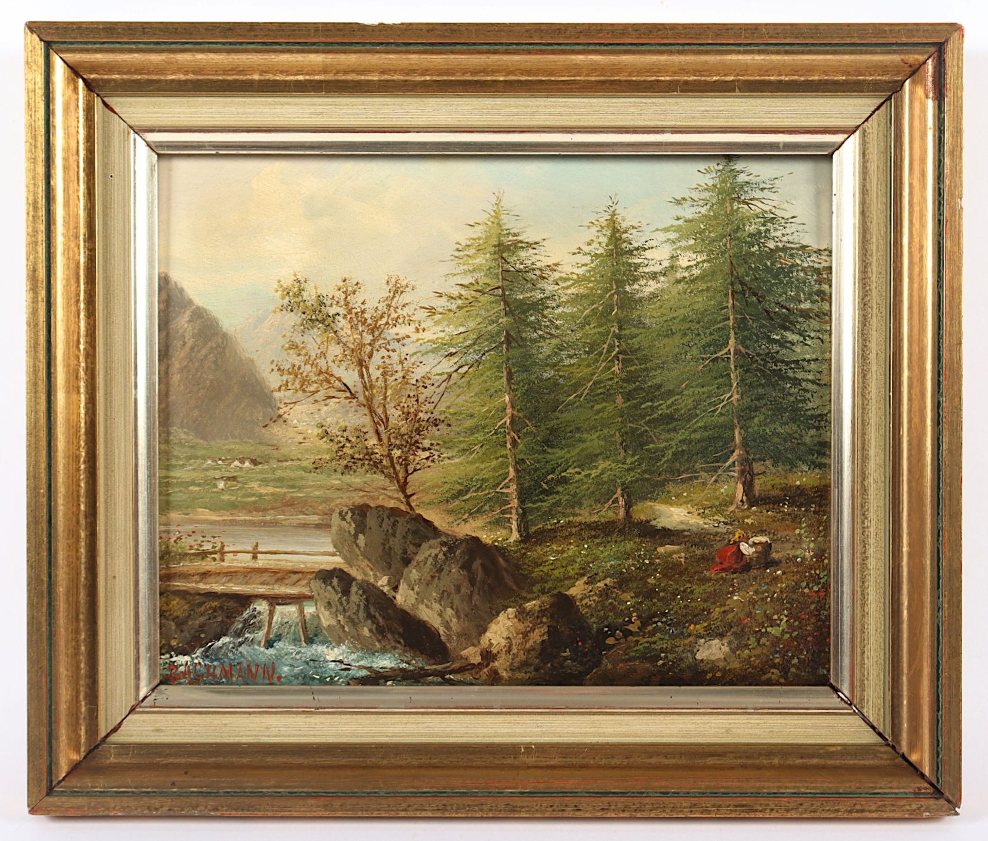 BACHMANN, Minna (tätig 1860-1887), "Gebirgslandschaft", R.