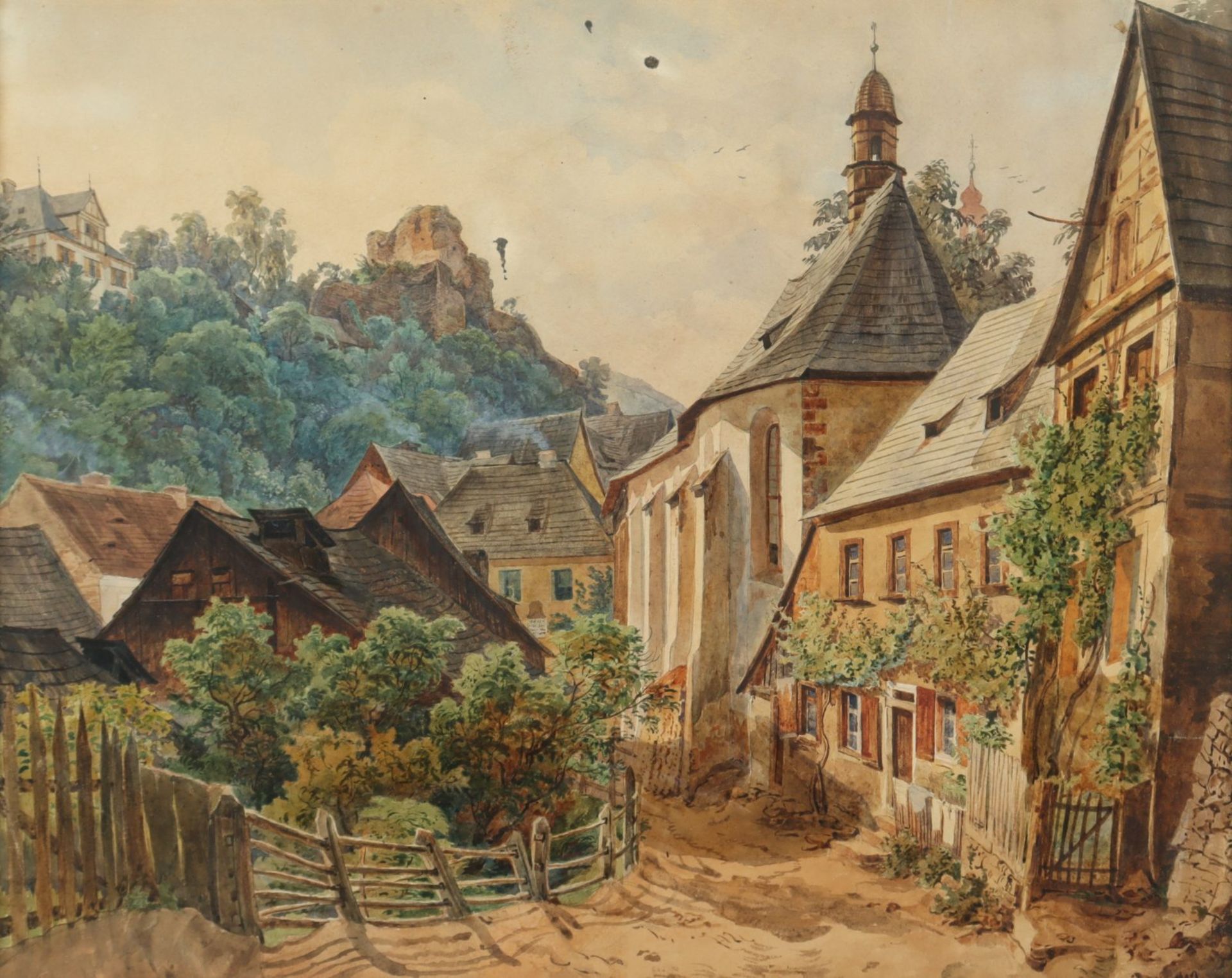 AQUARELLIST DES 19.JH., "Zwei Stadtansichten", R. - Image 3 of 3