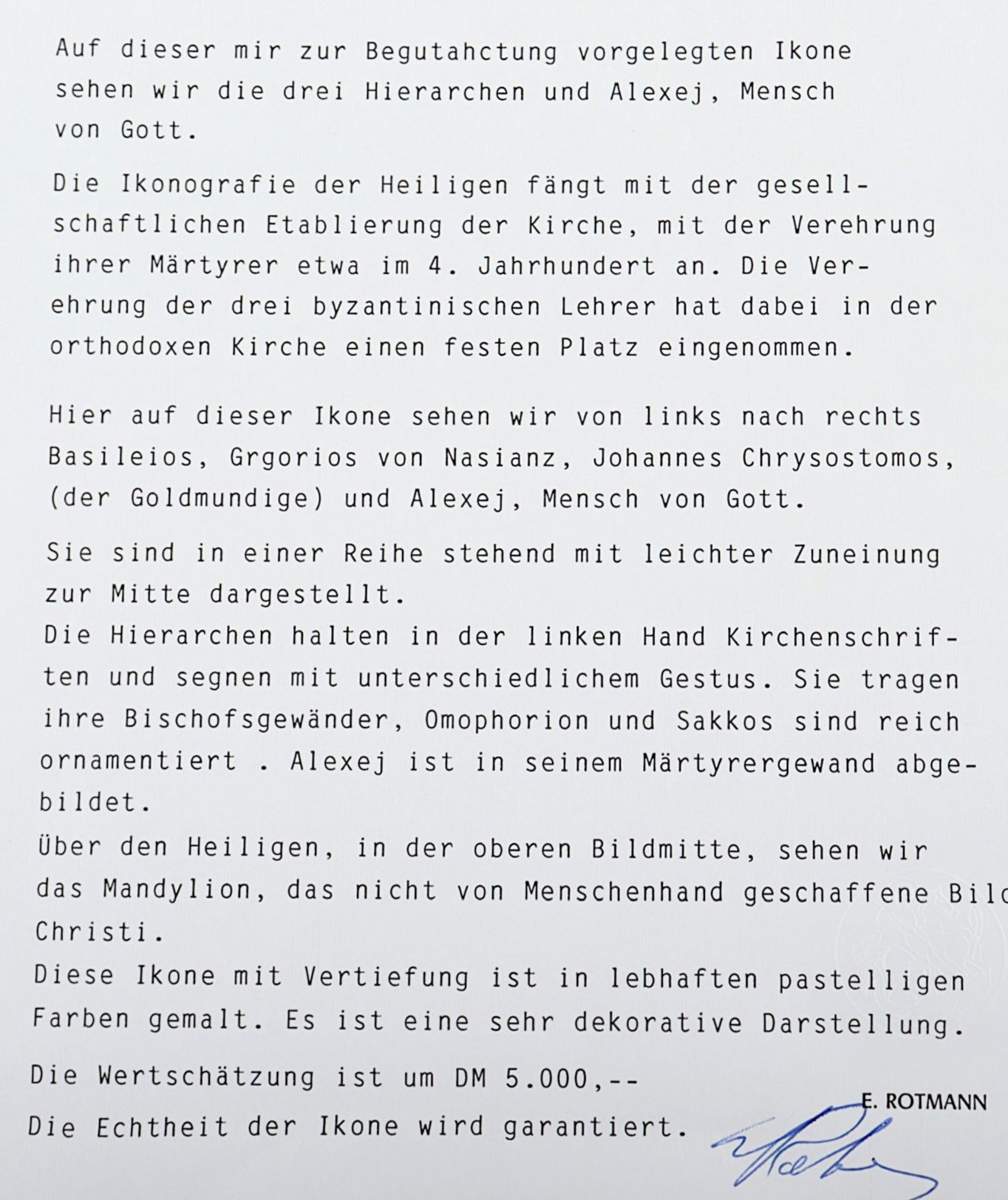 Ikone, "Drei Hierarchen und Johannes" - Image 3 of 3