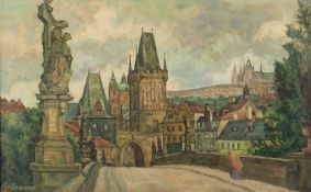 Schürmann (Maler um 1930), "Karlsbrücke in Prag", R.