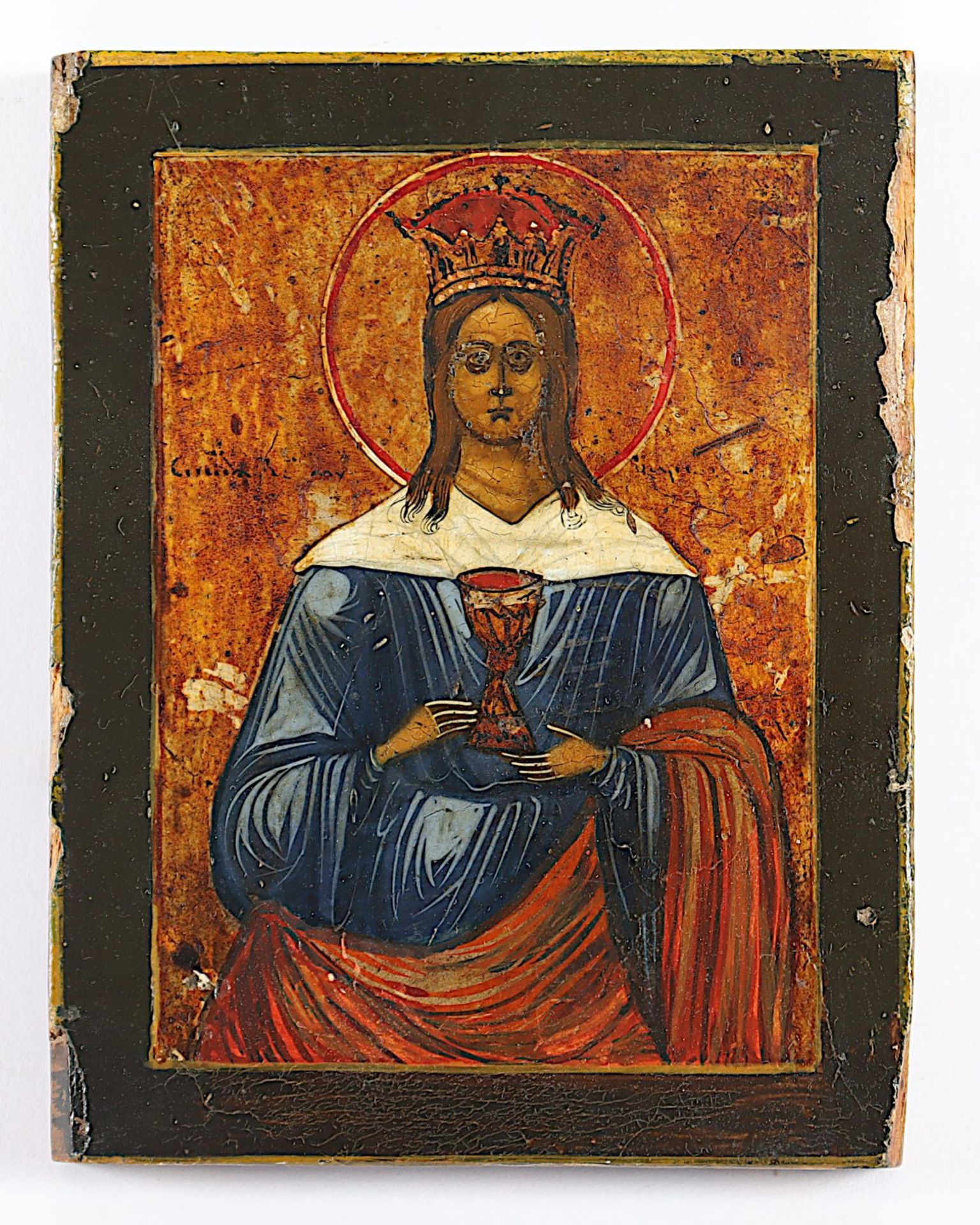 Ikone, "Hl. Katharina", 12 x 9,5